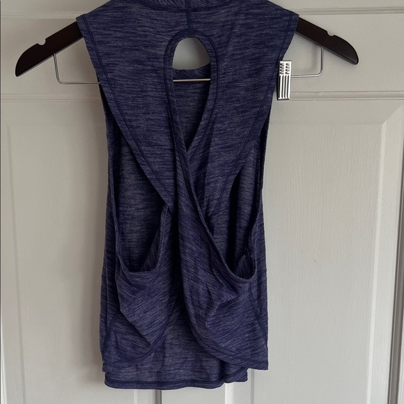 Lululemon Fast as Light Muscle Tank. Purple. Cropped. Cross back design - Picture 4 of 5